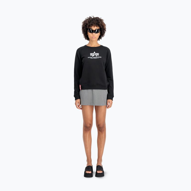 Alpha Industries női pulóver New Basic fekete 2