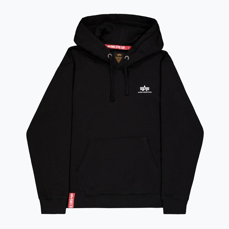 Férfi Alpha Industries Basic Small Logo kapucnis pulóver fekete 7