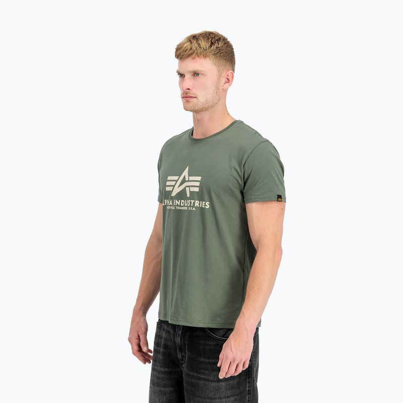 Alpha Industries férfi basic vintage zöld póló pólóing