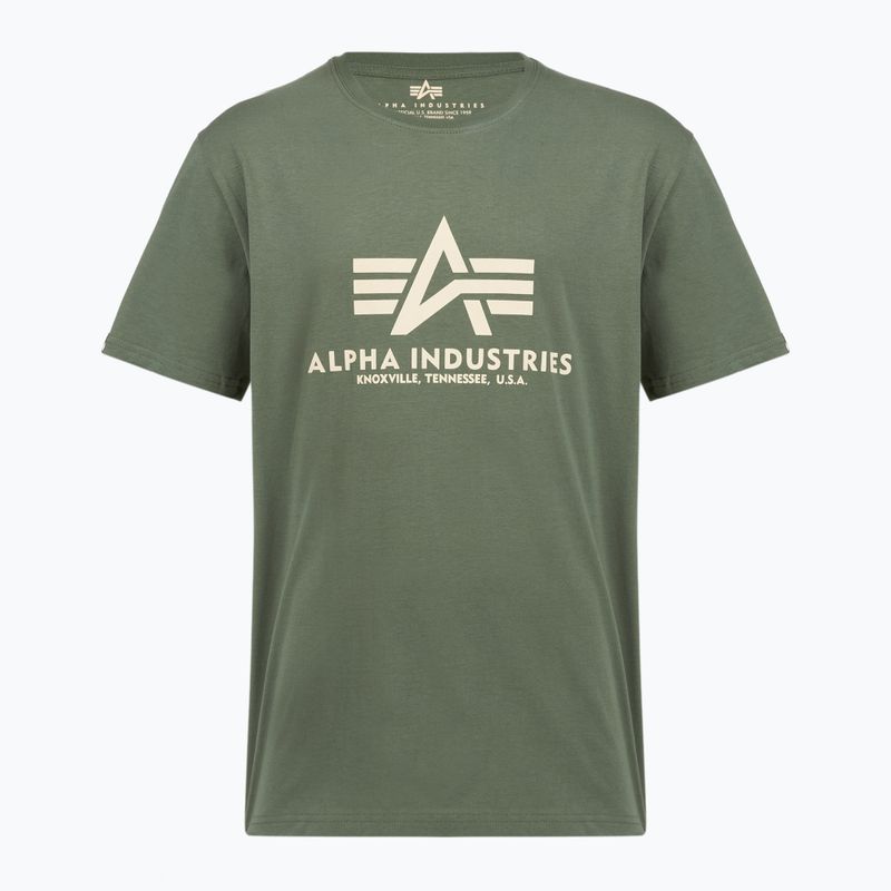 Alpha Industries férfi basic vintage zöld póló pólóing 2