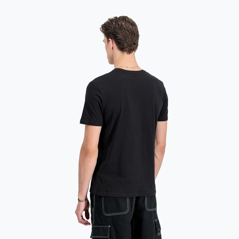 Férfi Alpha Industries Basic Small Logo póló fekete/neon narancssárga 3