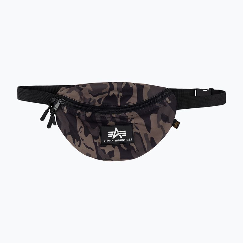 Alpha Industries gumi nyomtatott deréktáska fekete terepszínű