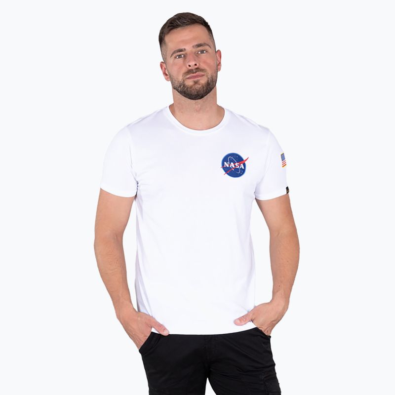 Férfi póló Alpha Industries Space Shuttle T white