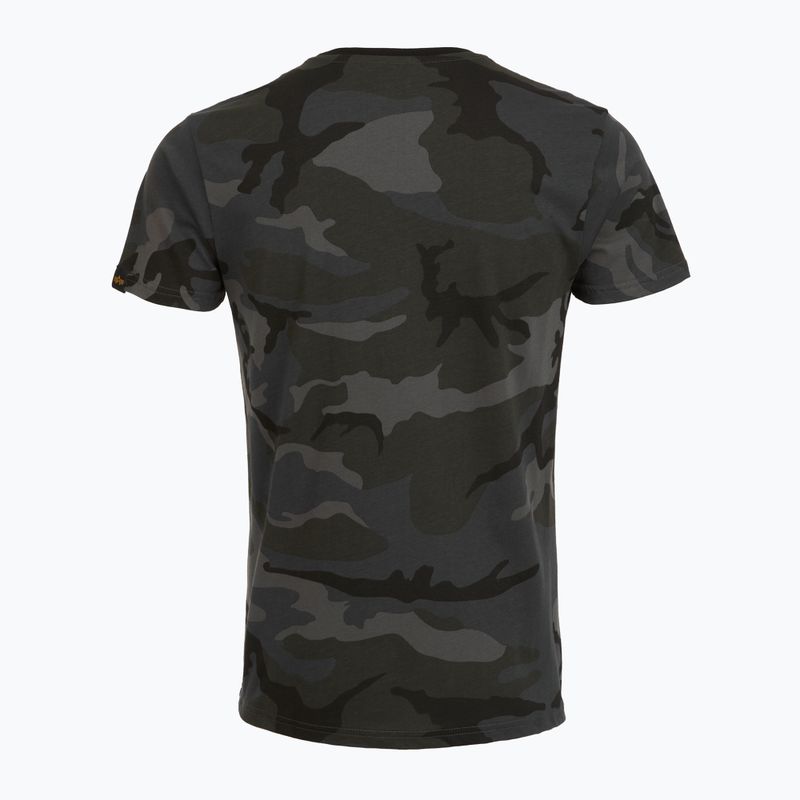 Férfi Alpha Industries Basic Camo fekete terepszínű polo póló 2