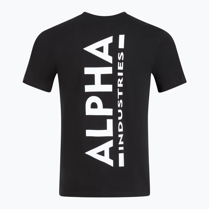 Alpha Industries férfi póló Backprint fekete 2