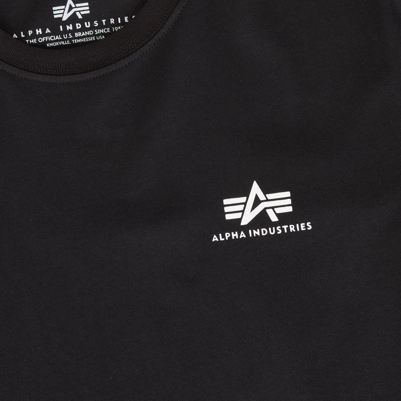 Alpha Industries férfi póló Backprint fekete 3