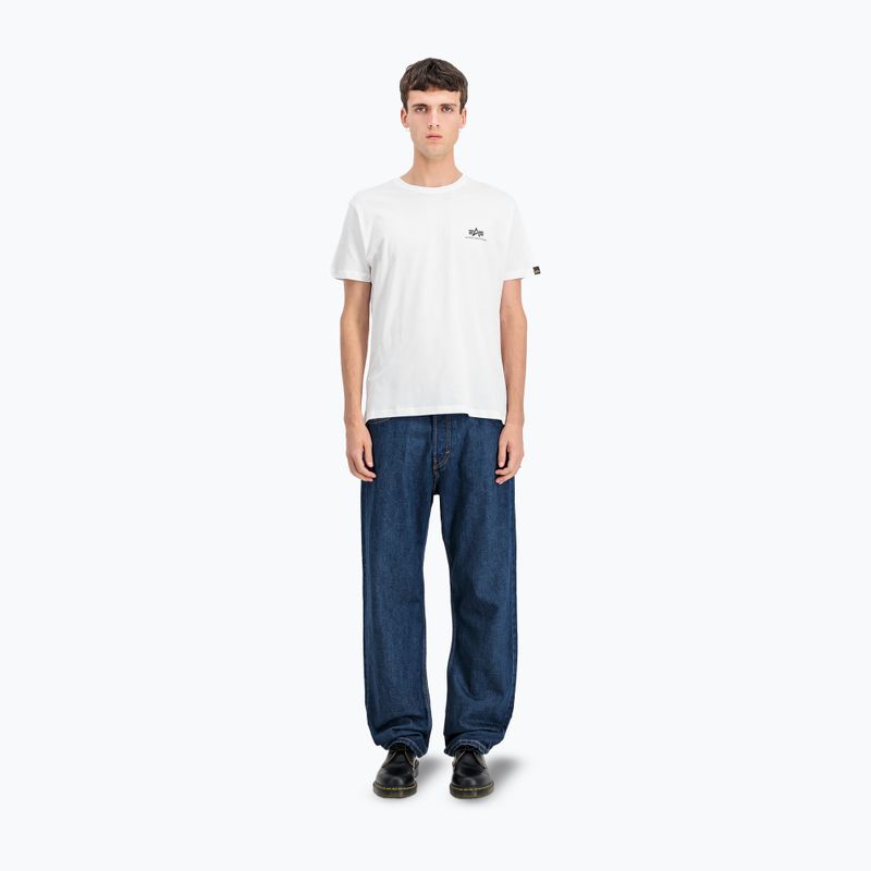 Alpha Industries férfi póló Backprint fehér 2