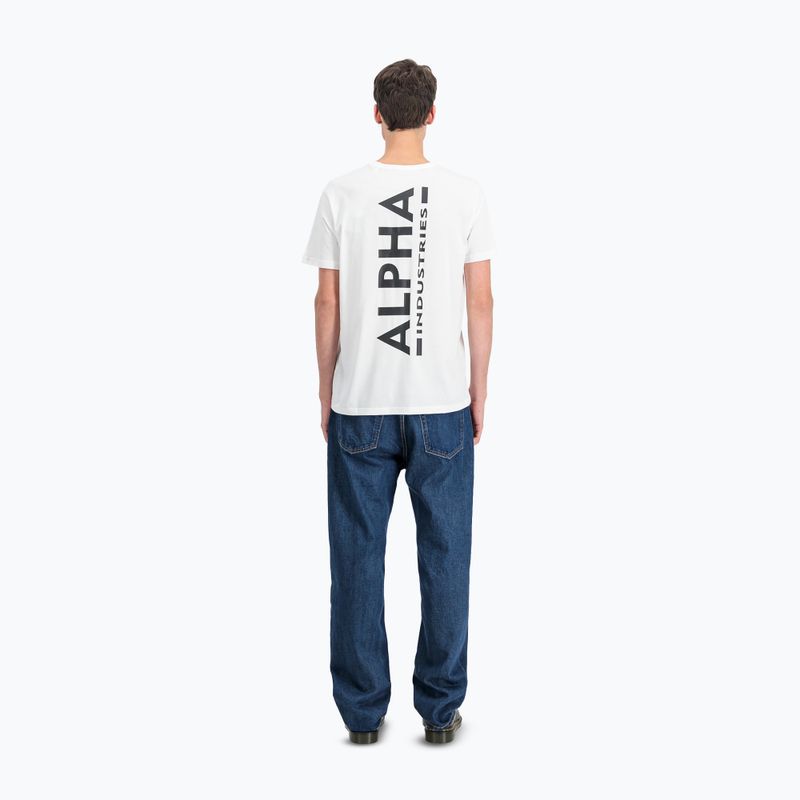 Alpha Industries férfi póló Backprint fehér 3