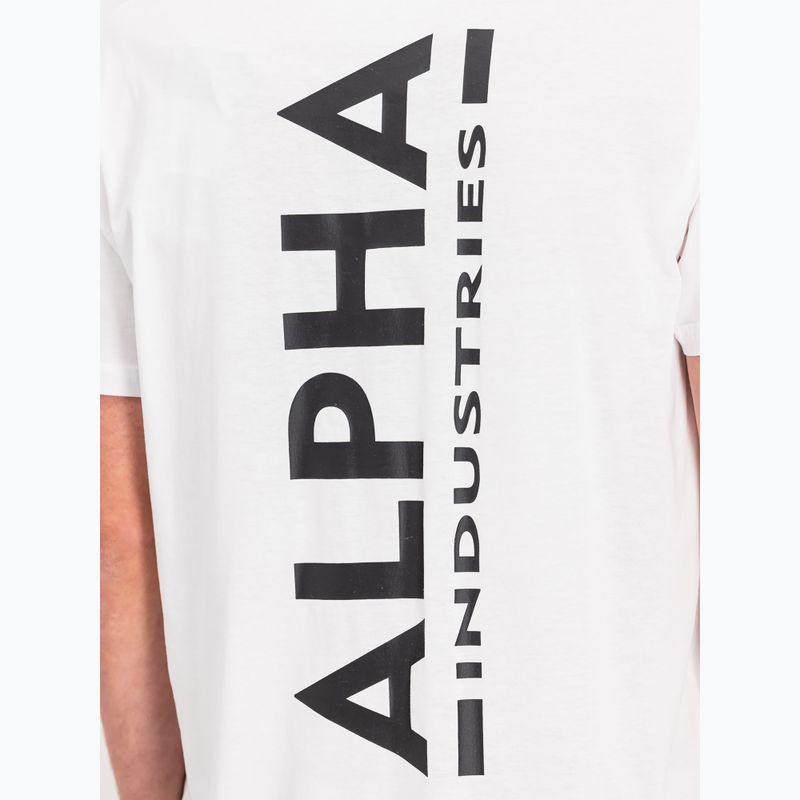 Alpha Industries férfi póló Backprint fehér 7