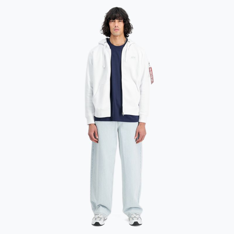Alpha Industries férfi pulóver Back Print Zip fehér 2