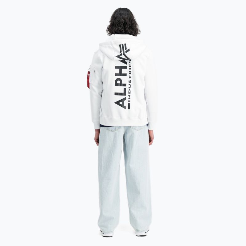 Alpha Industries férfi pulóver Back Print Zip fehér 3