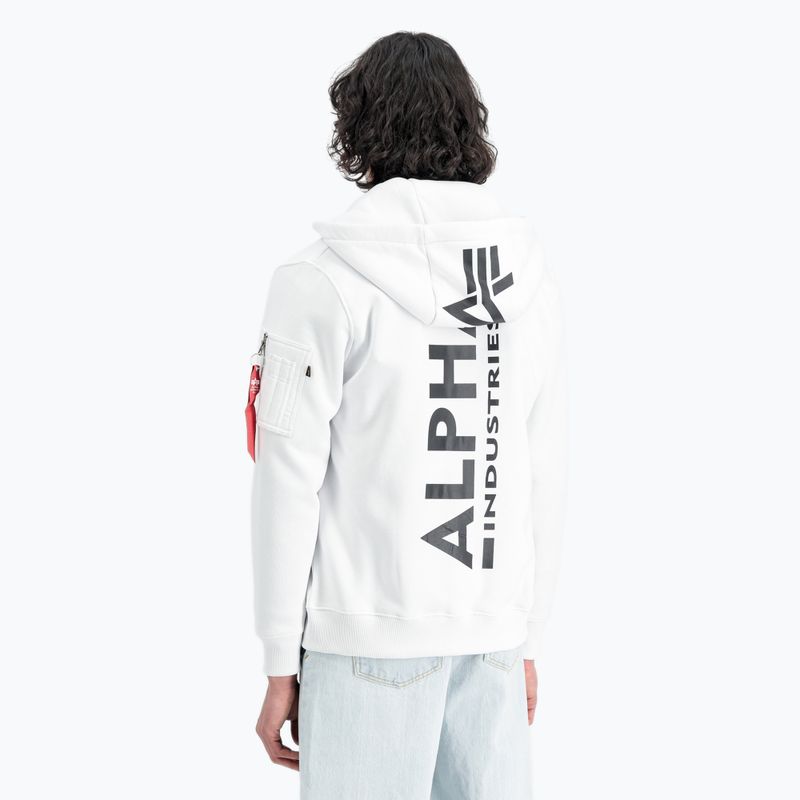 Alpha Industries férfi pulóver Back Print Zip fehér 5