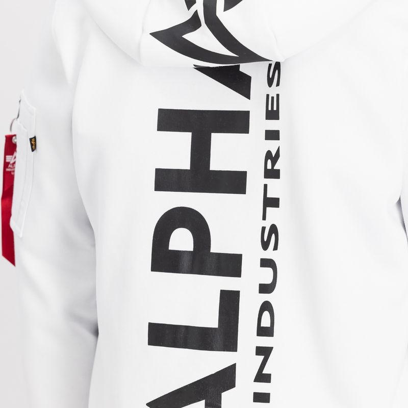 Alpha Industries férfi pulóver Back Print Zip fehér 7