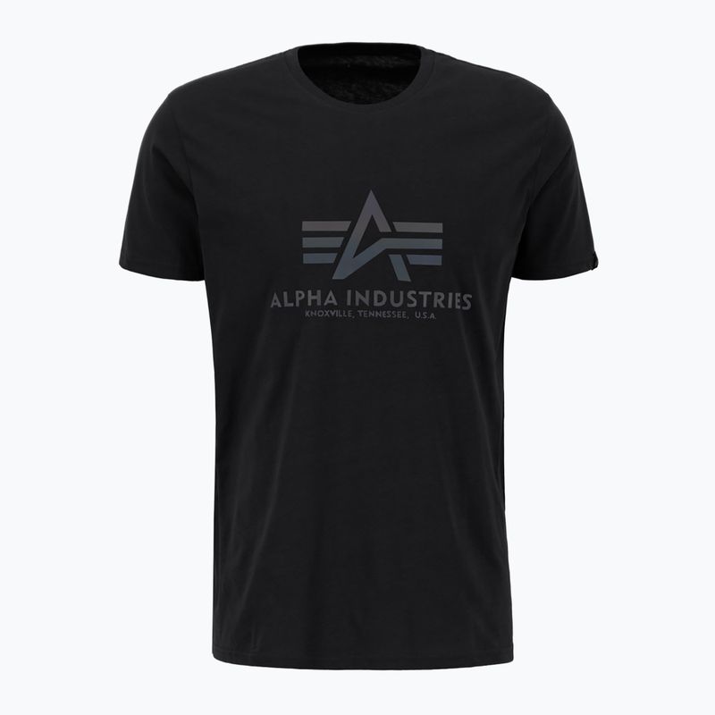 Alpha Industries férfi Basic Rainbow fényvisszaverő póló fekete 3