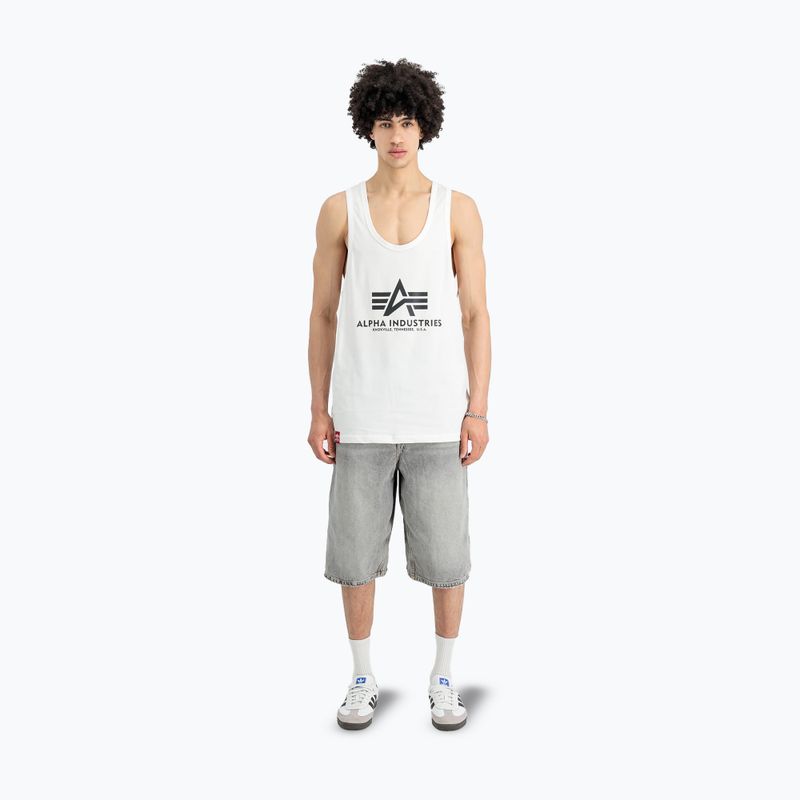 Férfi Alpha Industries Basic Tank Body Building póló fehér 2