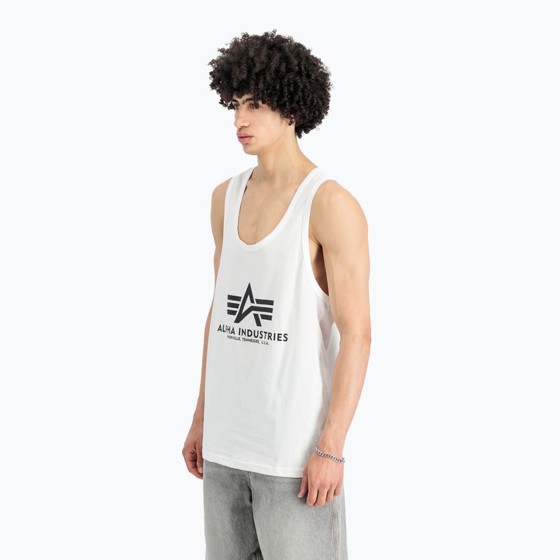 Férfi Alpha Industries Basic Tank Body Building póló fehér 3