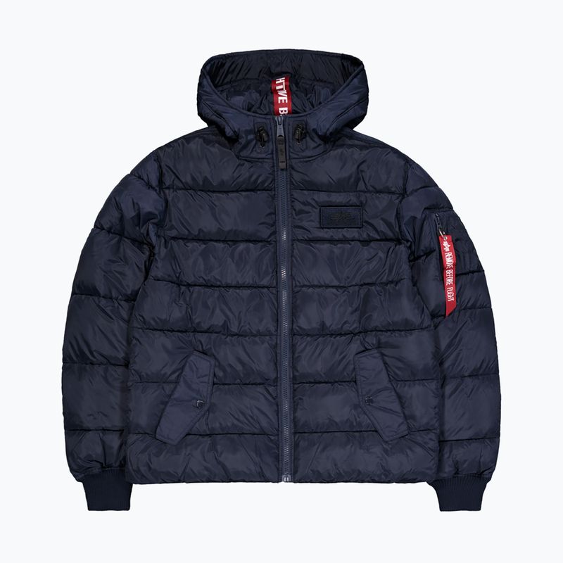 Férfi Alpha Industries kapucnis puffer dzseki Faux Down kabát rep.blue 5