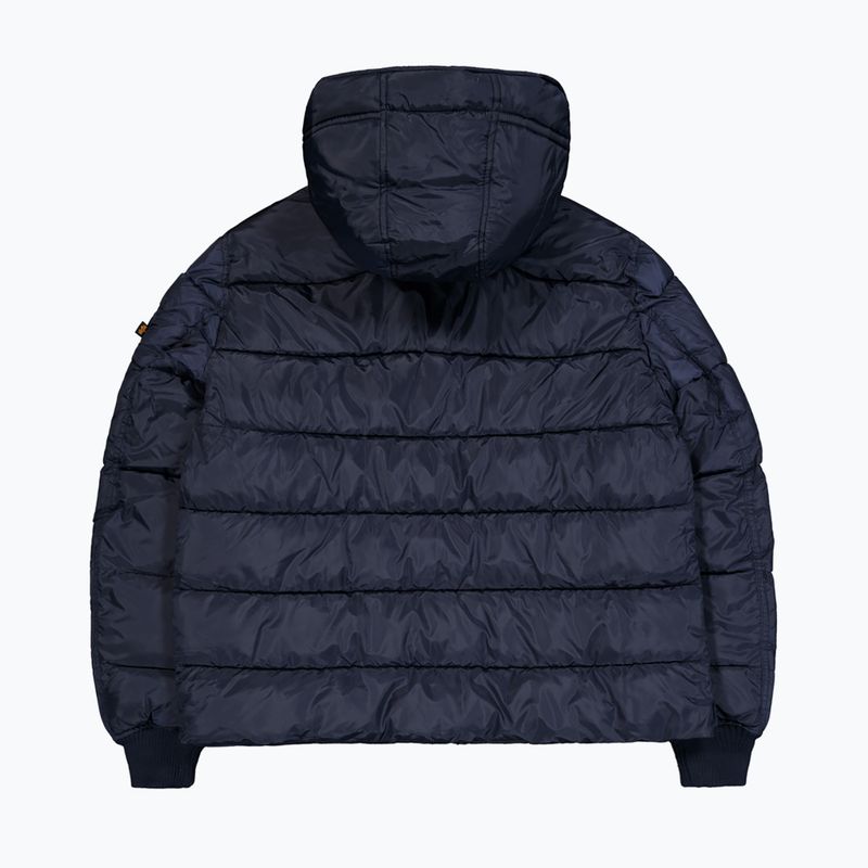 Férfi Alpha Industries kapucnis puffer dzseki Faux Down kabát rep.blue 6