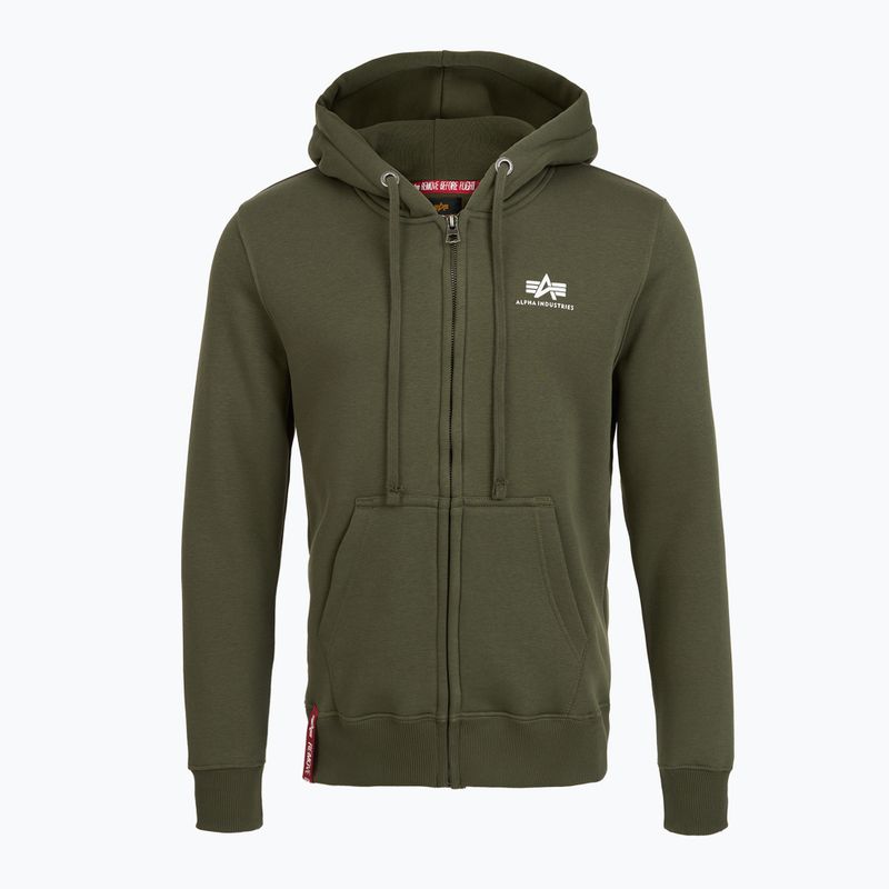 Férfi Alpha Industries Basic Zip SL melegítőfelső sötét olívazöld