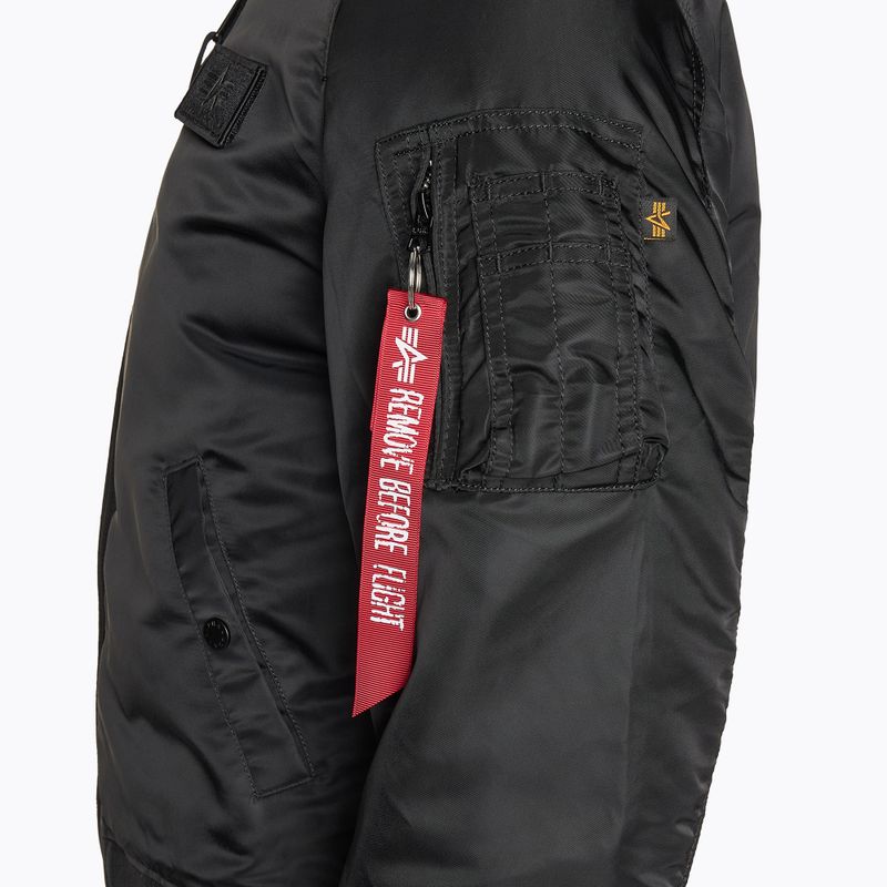 Alpha Industries férfi dzseki MA-1 ZH Back Print fekete / szivárvány fényvisszaverő 5