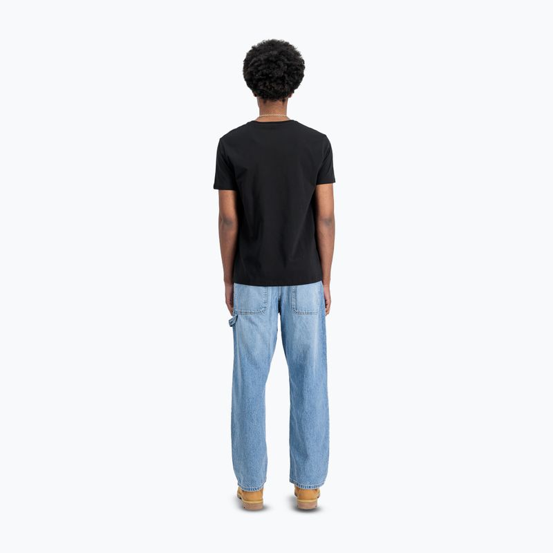 Férfi Alpha Industries Basic Mid Logo póló fekete 3