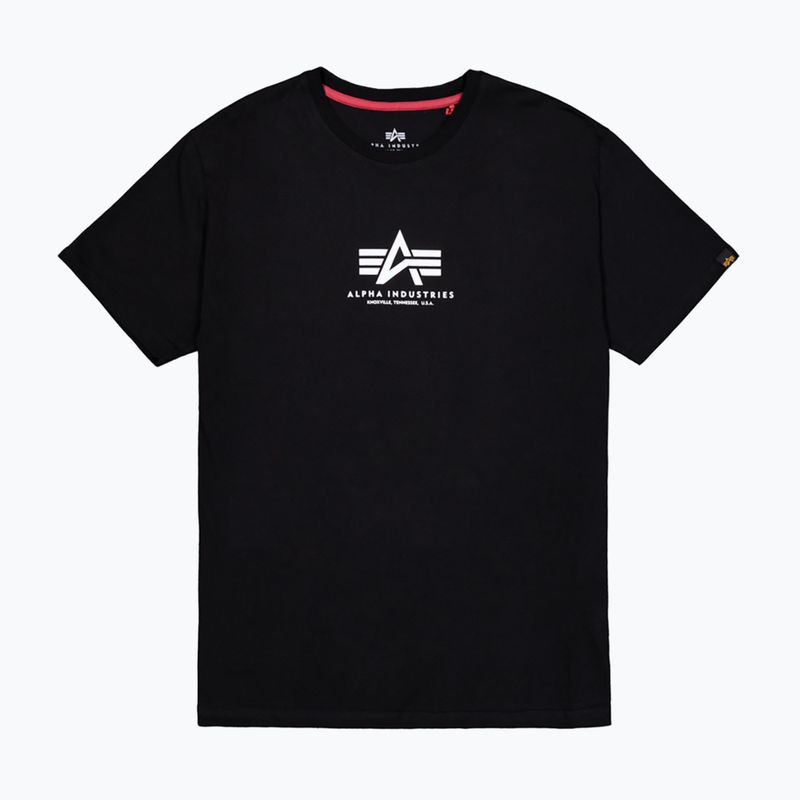 Férfi Alpha Industries Basic Mid Logo póló fekete 7