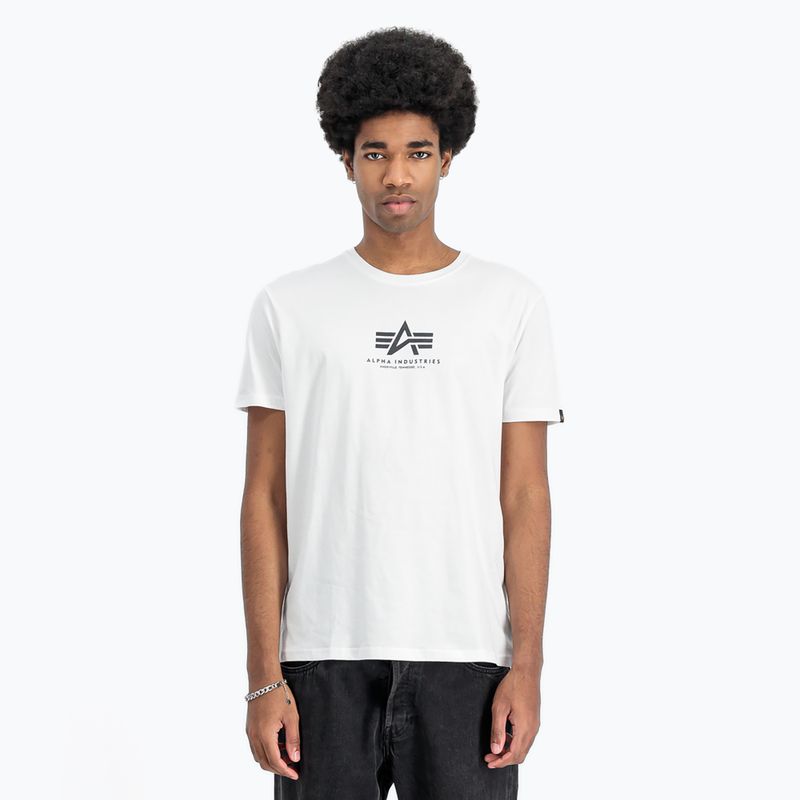 Alpha Industries férfi Basic Mid Logo póló fehér