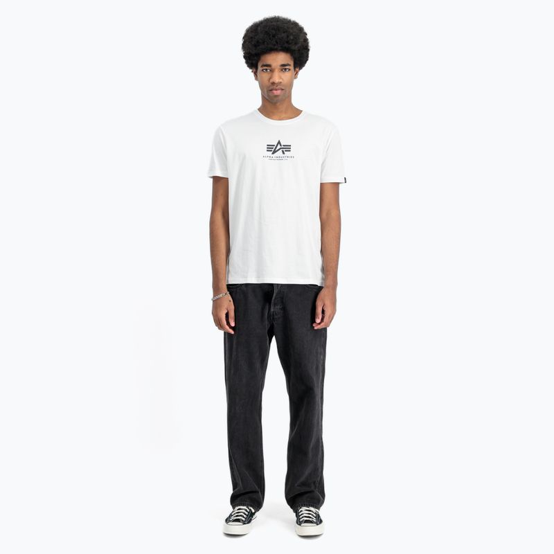Alpha Industries férfi Basic Mid Logo póló fehér 2