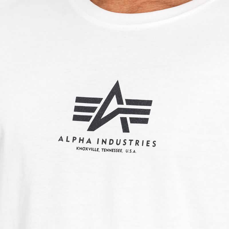 Alpha Industries férfi Basic Mid Logo póló fehér 6