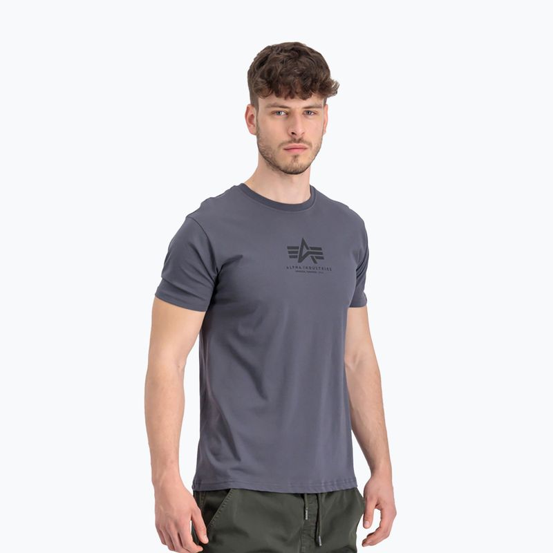 Alpha Industries férfi Basic Mid Logo szürke/fekete/fekete póló