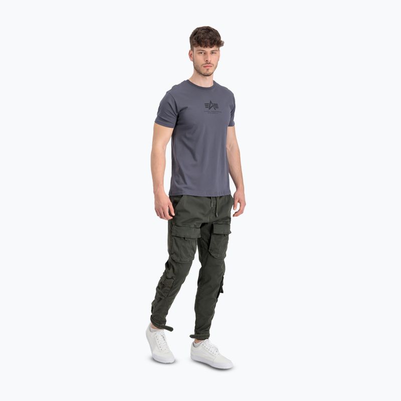 Alpha Industries férfi Basic Mid Logo szürke/fekete/fekete póló 2
