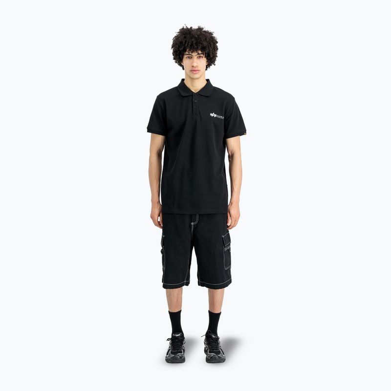 Férfi Alpha Industries Basic Polo Small Logo póló fekete 2