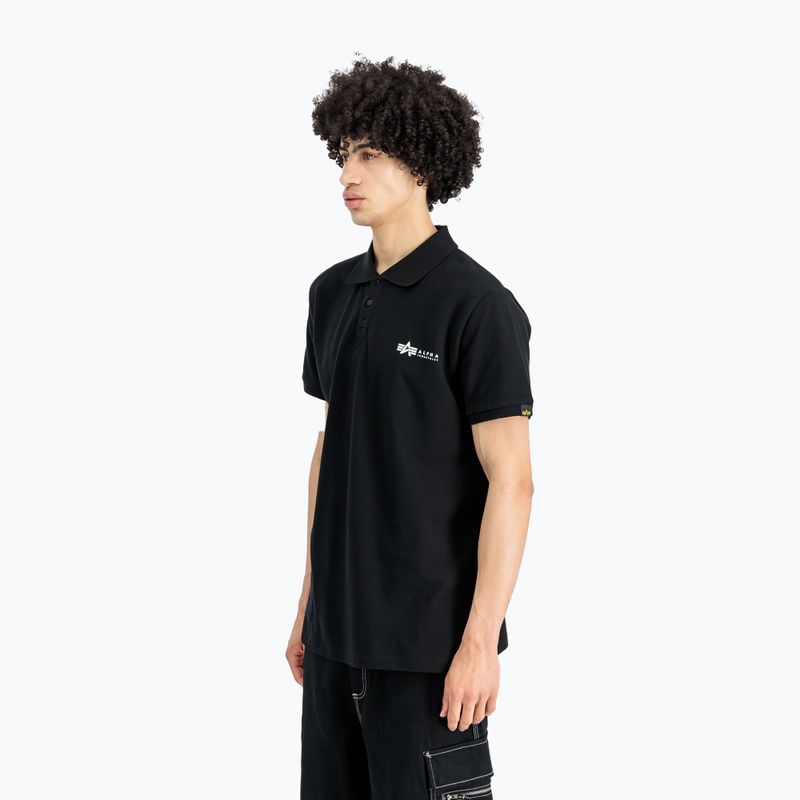 Férfi Alpha Industries Basic Polo Small Logo póló fekete 4