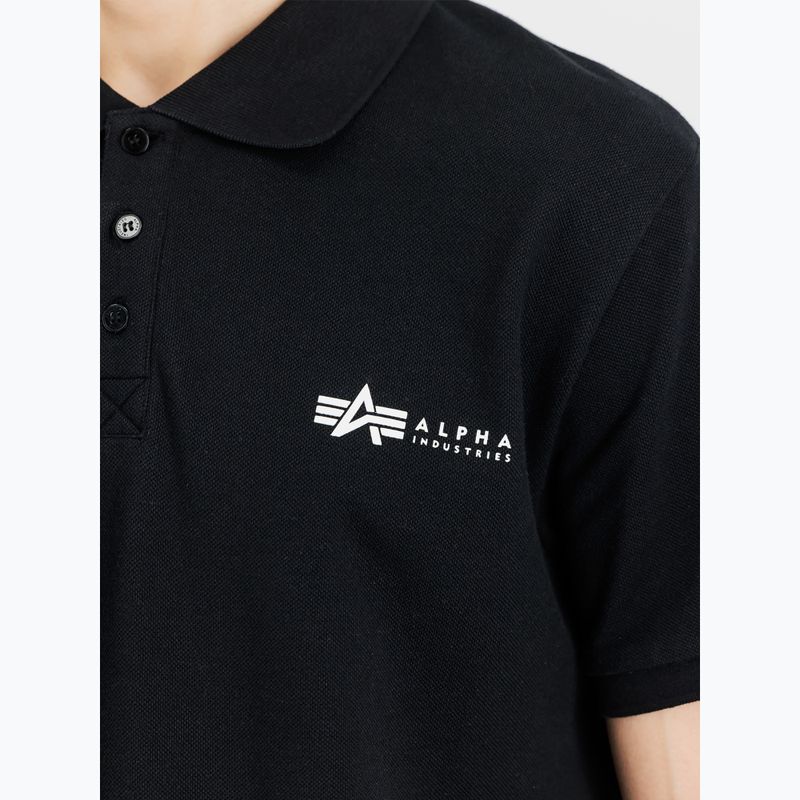 Férfi Alpha Industries Basic Polo Small Logo póló fekete 5