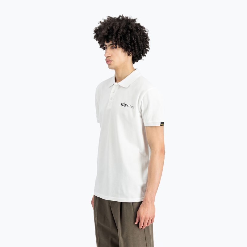 Férfi Alpha Industries Basic Polo Small Logo póló fehér 3