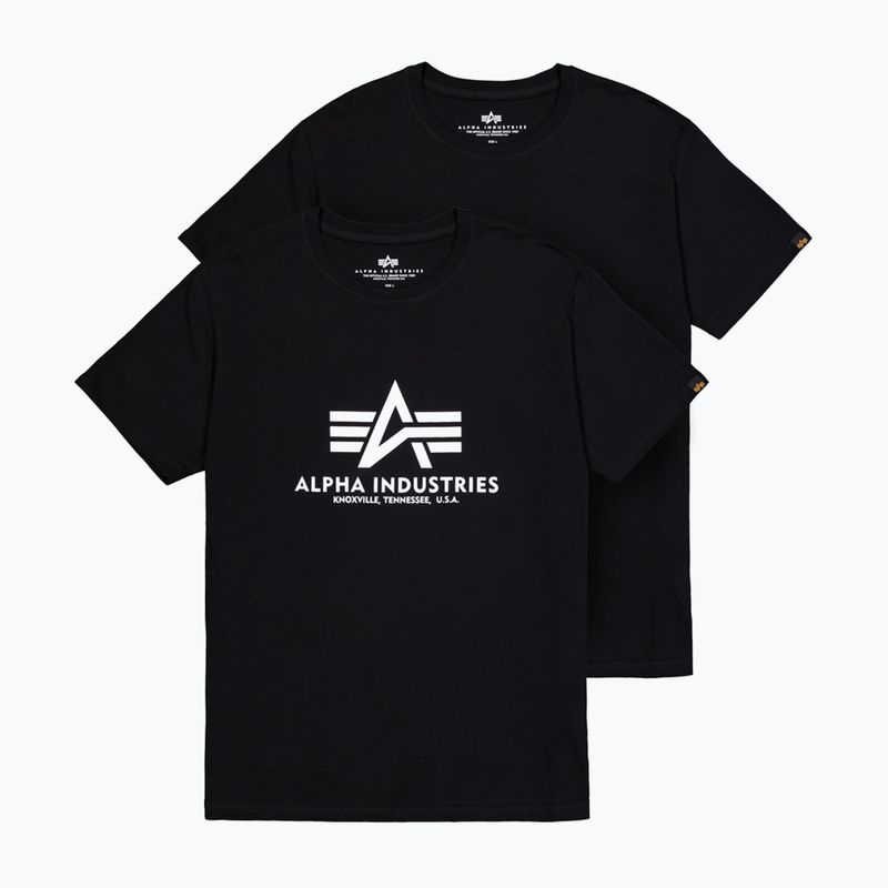 Alpha Industries férfi Basic póló (2 db) fekete 7