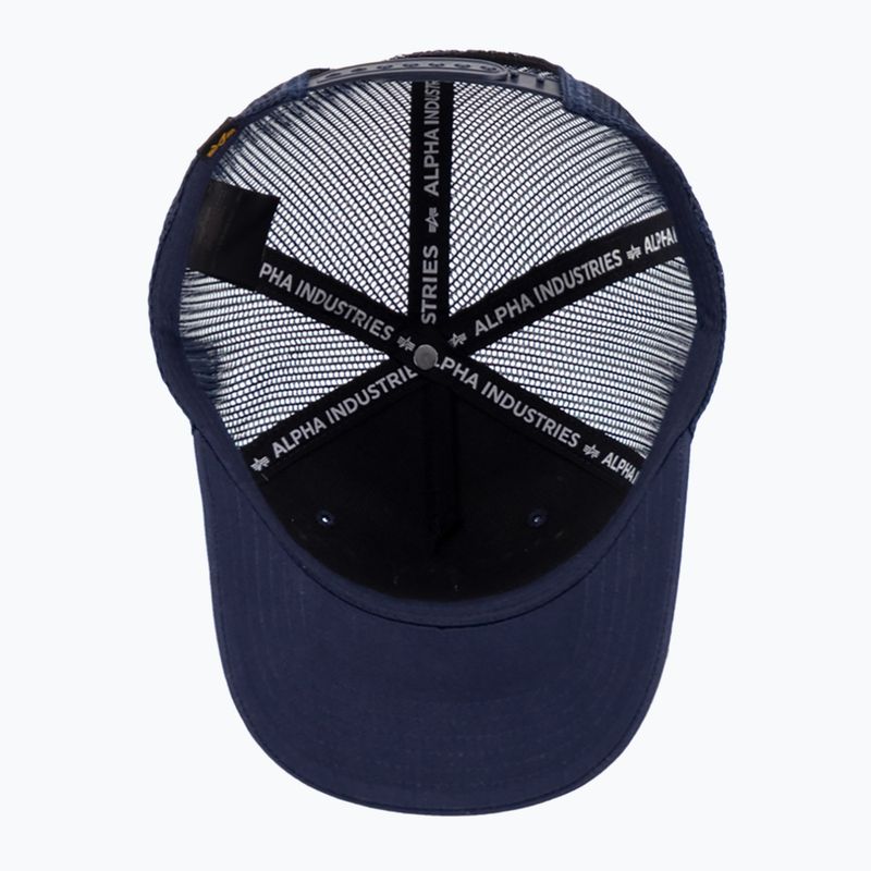 Férfi Alpha Industries Label Trucker baseball sapka rep.blue 3
