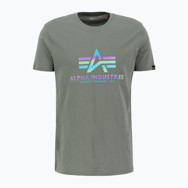 Alpha Industries férfi Basic Rainbow Reflective szüreti zöld póló