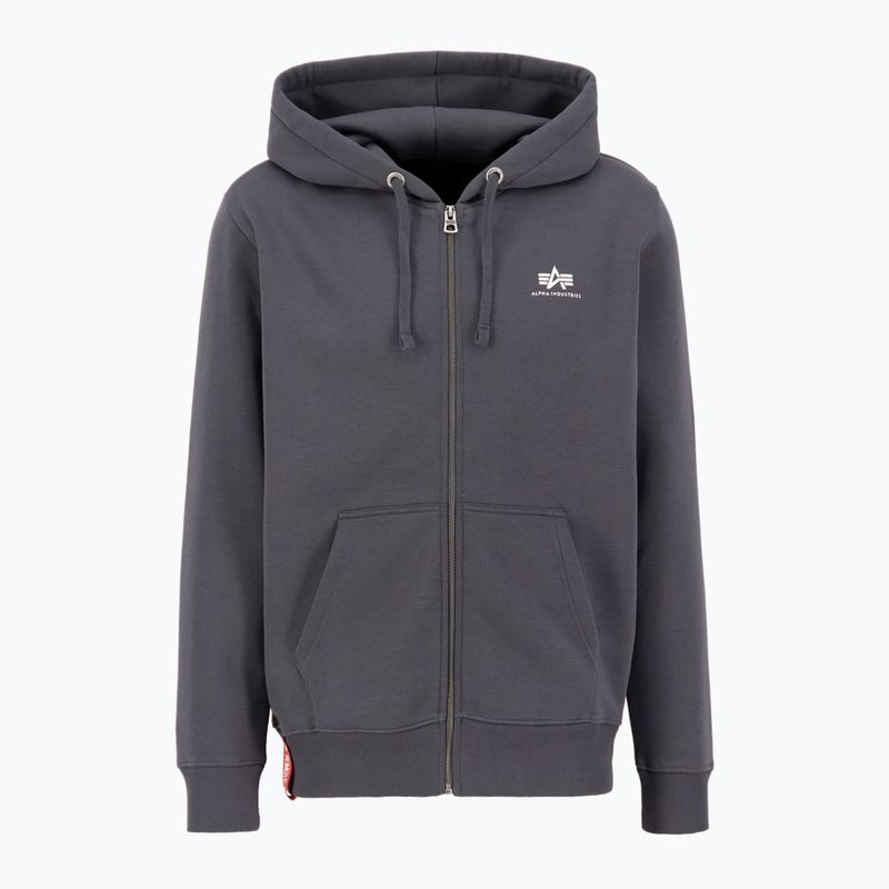 Férfi pulóver Alpha Industries Basic Zip SL vintage grey