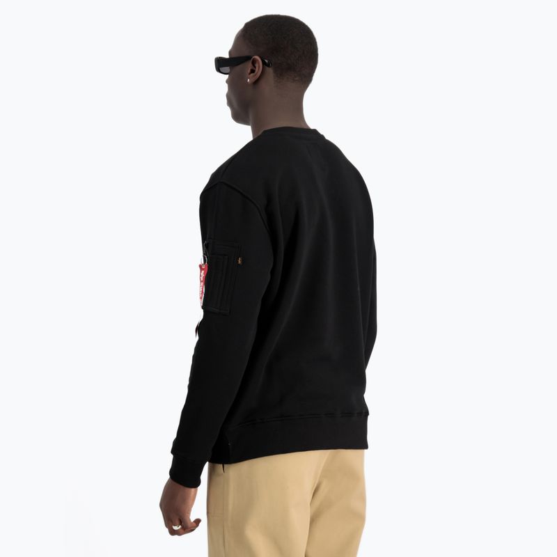Férfi Alpha Industries fényvisszaverő pulóver fekete 5