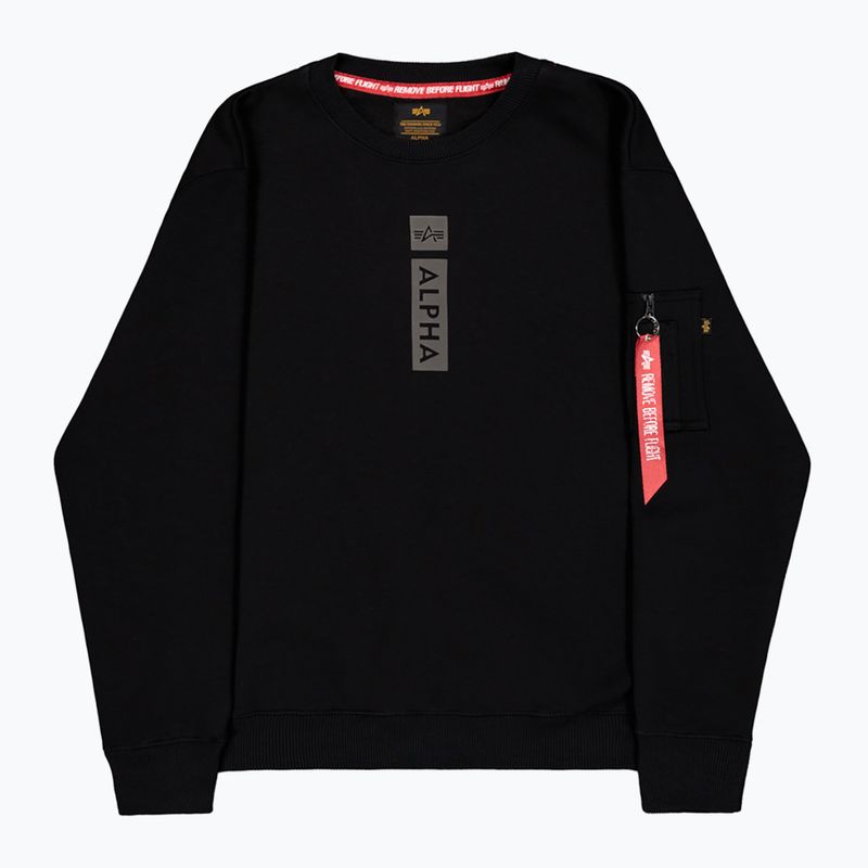 Férfi Alpha Industries fényvisszaverő pulóver fekete 7
