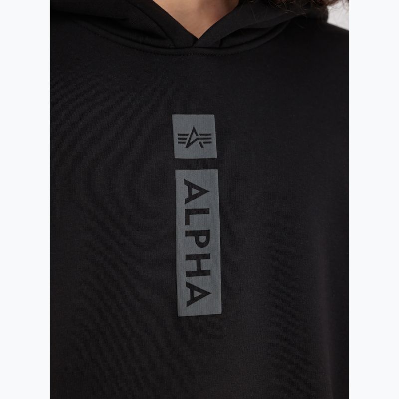 Férfi Alpha Industries Puff Print kapucnis pulóver fekete 5