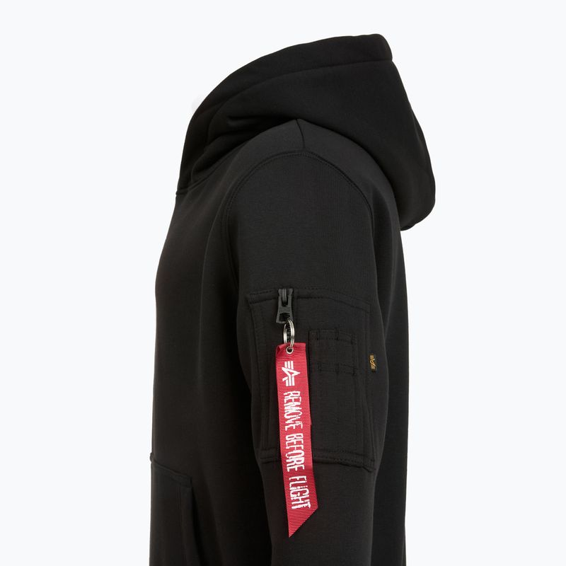 Férfi Alpha Industries Puff Print kapucnis pulóver fekete 8