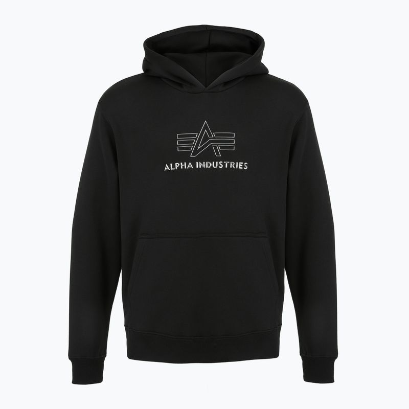 Férfi Alpha Industries Basic kapucnis pulóver TPU fekete/króm 6