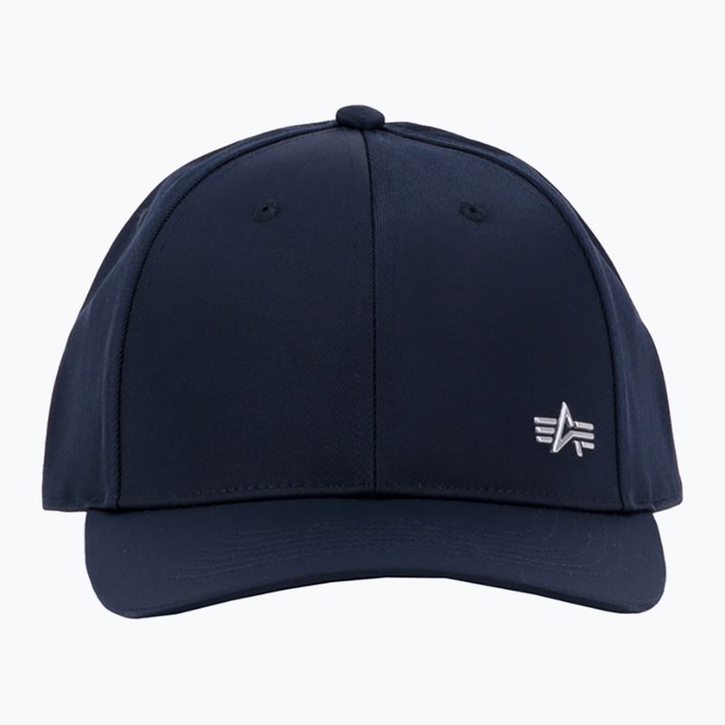 Alpha Industries férfi Metal Label rep kék/króm baseball sapka