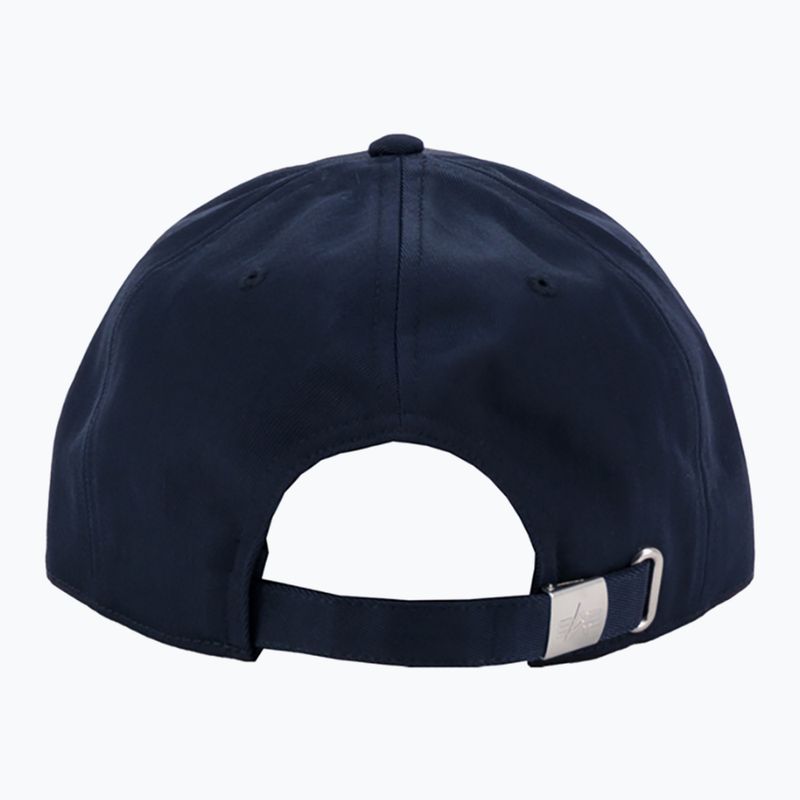 Alpha Industries férfi Metal Label rep kék/króm baseball sapka 2