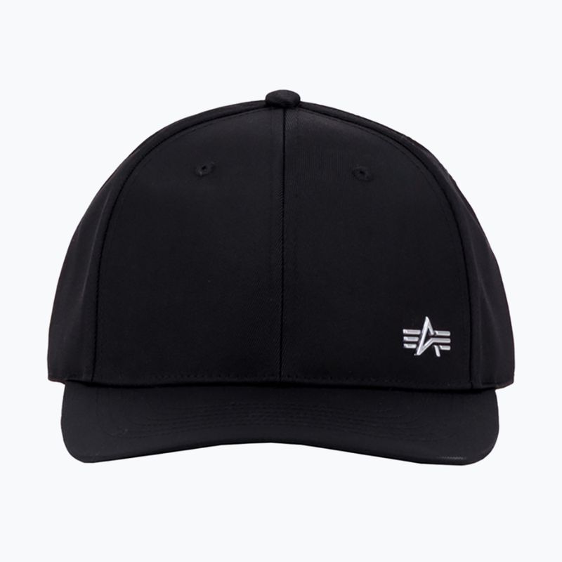 Alpha Industries Metal Label rep fekete/fémezüst baseball sapka