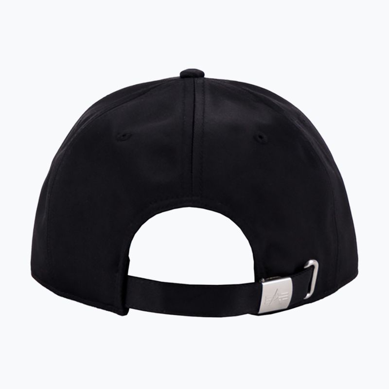 Alpha Industries Metal Label rep fekete/fémezüst baseball sapka 2