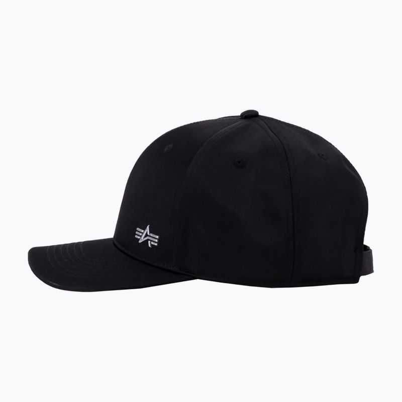 Alpha Industries Metal Label rep fekete/fémezüst baseball sapka 4