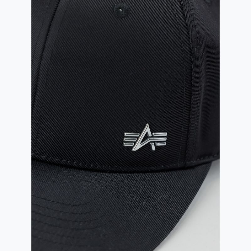 Alpha Industries Metal Label rep fekete/fémezüst baseball sapka 5